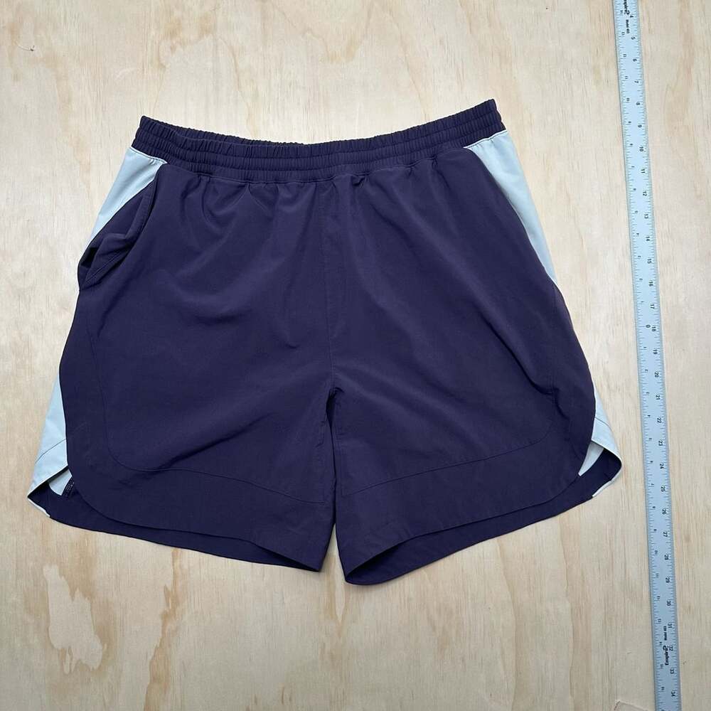 Peloton Women's Contrast Side Panel Athletic Shorts Purple Size L